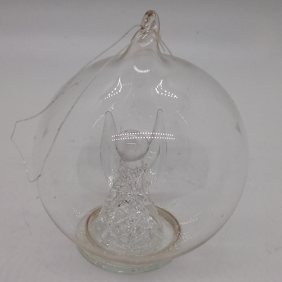 Hand Blown Glass Angel Christmas Holiday Ornament - Picture 6 of 6